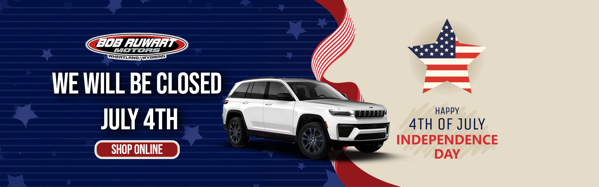 4th of july Closed